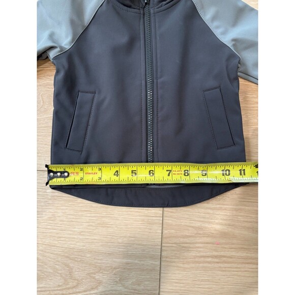 Cat & Jack Baby Boy 12M Hooded Zip-Up Jacket Coat Two-Tone Gray - Picture 3 of 10